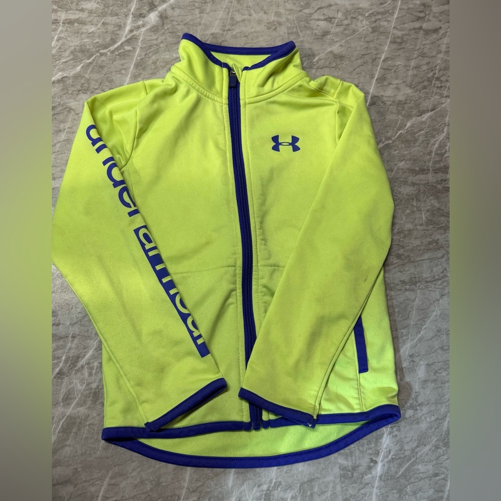 Under Armour Bright Yellow Jacket with Blue Trim